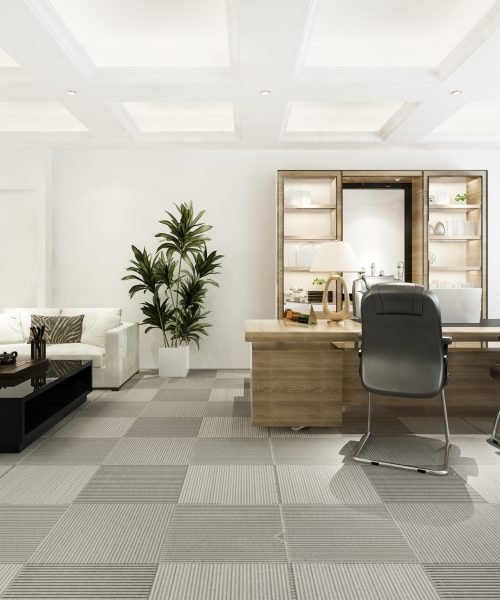 3d rendering luxury business meeting and working room in executive office